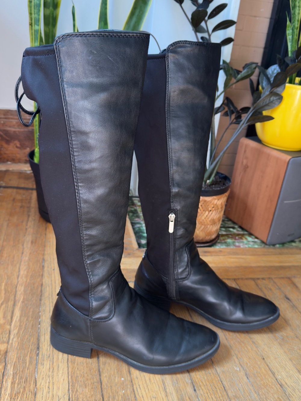 Sam Edelman Black Knee-High Riding Boots